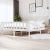 vidaXL Bed Frame without Mattress White Super King Solid Wood