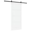 vidaXL Sliding Door White and Black 93 x 211 cm Solid Pine Wood