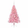 vidaXL Artificial Pre-lit Christmas Tree with 150 LEDs Pink 150 cm PVC