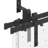 vidaXL Sliding Door Hardware Kit 213,5 cm Steel Black