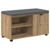 vidaXL Shoe Bench with Cushion Artisan Oak 80 x 38 x 46 cm