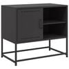vidaXL TV Cabinet Black 68x39x60.5 cm Steel