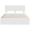 vidaXL Bed Frame with Headboard White 160 x 200 cm Engineered Wood