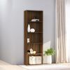 vidaXL 5-Tier Book Cabinet Brown Oak 60x30x189 cm Engineered Wood