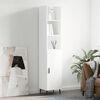 vidaXL Highboard High Gloss White 34.5x34x180 cm Engineered Wood