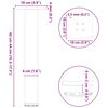 vidaXL Coffee Table Legs 4 pcs White 42-44 cm Steel