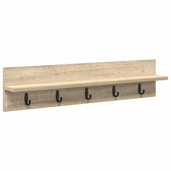 vidaXL Wall-Mounted Coat Rack Sonoma Oak 80 x 10.5 x 18 cm