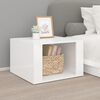 vidaXL Bedside Table High Gloss White 57x55x36 cm Engineered Wood