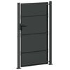 vidaXL Garden Gate Black 105 x 175 cm Powder-coated steel
