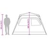 vidaXL Family Tent Dome 6-Person Grey and Orange Quick Release