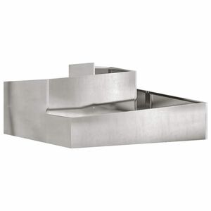vidaXL Garden Planter Silver 100 x 100 x 50 cm Stainless Steel