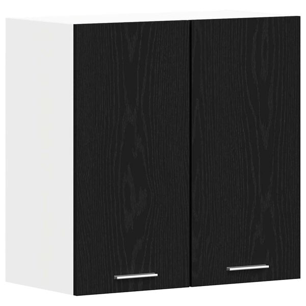 vidaXL Hanging Cabinet Riga Black oak 60 x 31 x 60 cm Engineered Wood