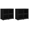 vidaXL Outdoor Kitchen Cabinets 4 pcs Black Solid Wood Pine