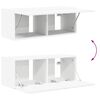 vidaXL TV Wall Cabinet Set Wall-mounted 4 pcs White Engineered Wood
