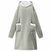 vidaXL Blanket Hoodie Grey 112 x 94 cm Fleece and Flannel