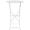 vidaXL Bistro Table Folding White Ø50x71 cm Powder-coated Steel