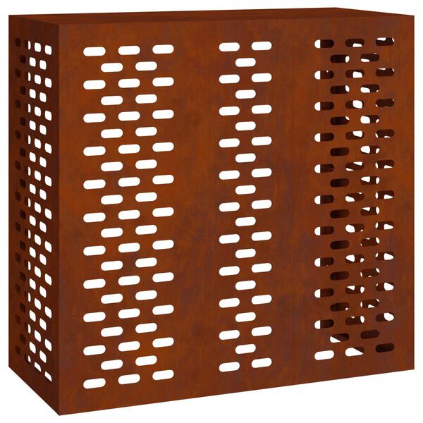 vidaXL Air Conditioner Cover Rusty 110 x 50 x 105 cm Weathering Steel