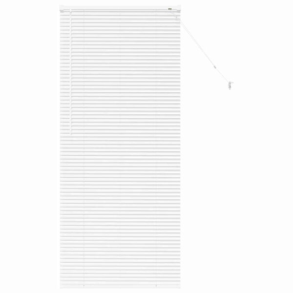 vidaXL Window Blind with Curtains Manual White Aluminium