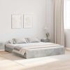 vidaXL Storage Bed Frame Concrete Grey 200 x 200 cm Engineered Wood