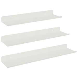 vidaXL Floating Shelf Wall-mounted 3 pcs White 40 x 9 x 2.5 cm Steel