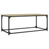 vidaXL Coffee Table Sonoma Oak 102x50x40 cm Engineered Wood and Iron