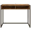 vidaXL Desk with Storage Smoke Oak 100 x 50 x 75 cm Engineered Wood