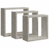 vidaXL Wall Cube Shelves 3 pcs Concrete Grey