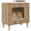 vidaXL Cat House Artisian Oak 51 x 30 x 52 cm Engineered Wood