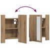 vidaXL LED Bathroom Mirror Cabinet Artisan Oak 40x12x45 cm Engineered Wood