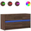 vidaXL TV Cabinet with LED Brown Oak 100x34x50 cm Engineered Wood