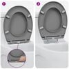 vidaXL Toilet Seat Grey 47 x 37 x 4 cm Duroplast