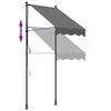 vidaXL Retractable Awning Anthracite 100x150 cm Fabric and Steel