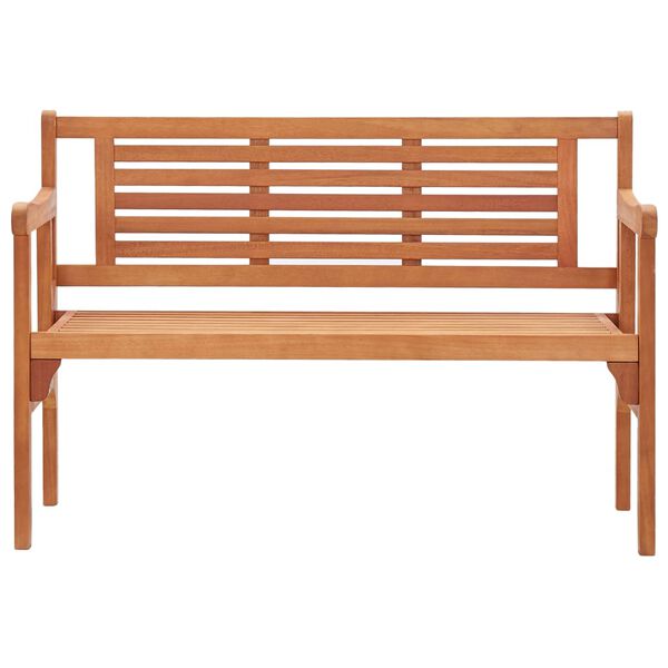 vidaXL Foldable Garden Bench 120 cm Solid Eucalyptus Wood