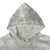 vidaXL Blanket Hoodie Grey M Flannel