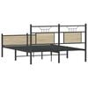 vidaXL Bed Frame without Mattress Sonoma Oak 140x190 cm Engineered Wood