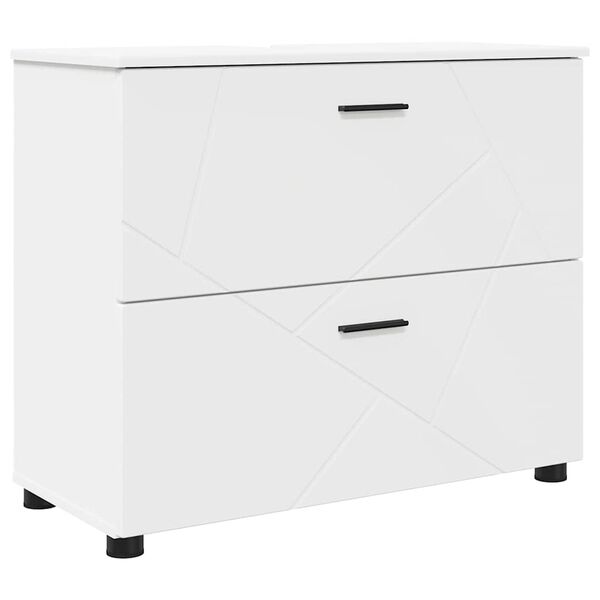 vidaXL Bathroom Cabinet with Drawer with Door White 76.5 x 35 x 64 cm