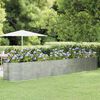 vidaXL Garden Raised Bed Powder-coated Steel 507x100x68 cm Silver