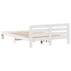 vidaXL Bed Frame without Mattress White 120x190 cm Small Double Solid Wood Pine