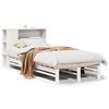 vidaXL Bookcase Bed without Mattress White 75x190 cm Small Single Solid Wood