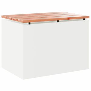 vidaXL Garden Bench White 60 x 40 x 43 cm Steel