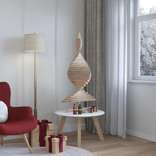 vidaXL Christmas Trees with Stand Natural 120 cm Solid pine wood