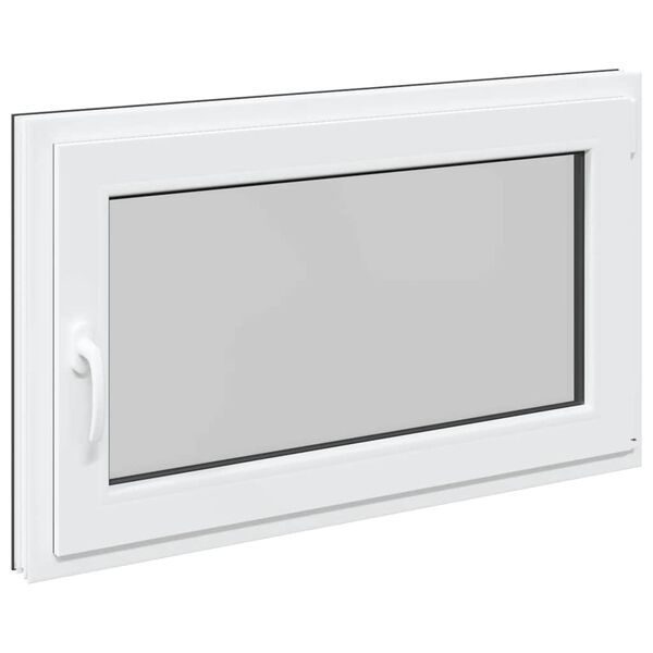 vidaXL Basement Window "RISOR" 100x70 cm Tilt&Turn DIN Right Anthracite