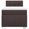 vidaXL Box Spring Bed with Mattress Dark Brown 100x200 cm Fabric