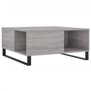 vidaXL Coffee Table Grey Sonoma 80x80x36.5 cm Engineered Wood