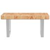 vidaXL Basin Shelf Wall Mounted Steel and Solid Wood Oak