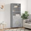 vidaXL Highboard Concrete Grey 69,5x34x180 cm Engineered Wood