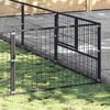 vidaXL Dog Kennel Black 45 m&sup2; Steel