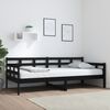 vidaXL Day Bed without Mattress Black Solid Wood Pine 90x200 cm