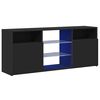 vidaXL TV Cabinet with LED Lights Black 120x30x50 cm