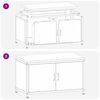 vidaXL Kitchen Storage with Shelf White 90 x 50 x 53 cm Steel